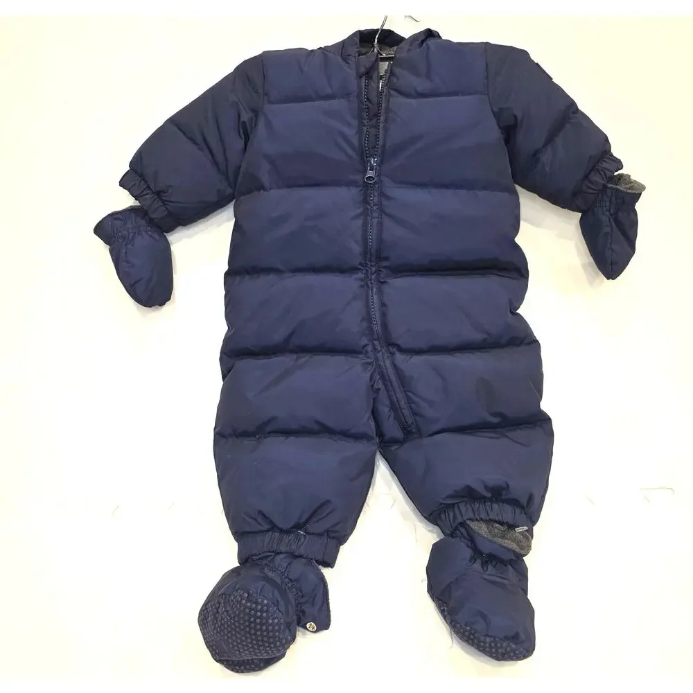 NWOT Baby Gap navy zip up winter snow‎ suite sz 0-6 mo